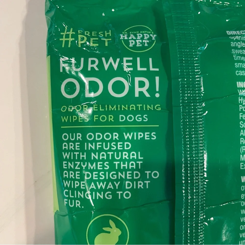 Happy Pet Furwell Odor! Deodorizing Spray & Wipes No Rinse For Dogs